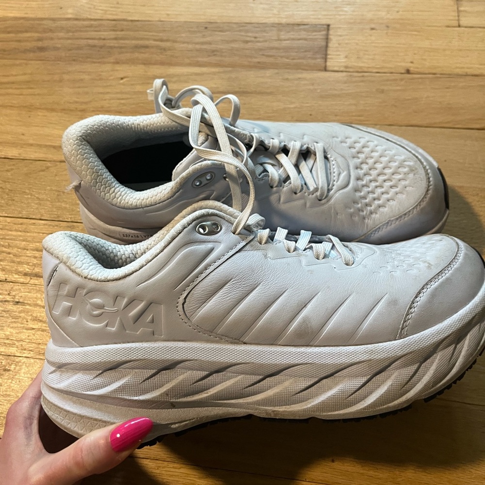 Hoka One One White Athletic Shoes